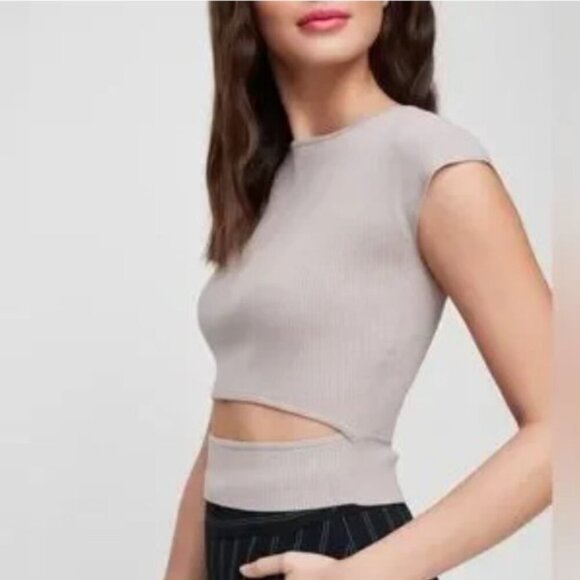 🇨🇦 Aritzia - Wilfred Cut-out Knit Top (White) - Picture 13 of 15